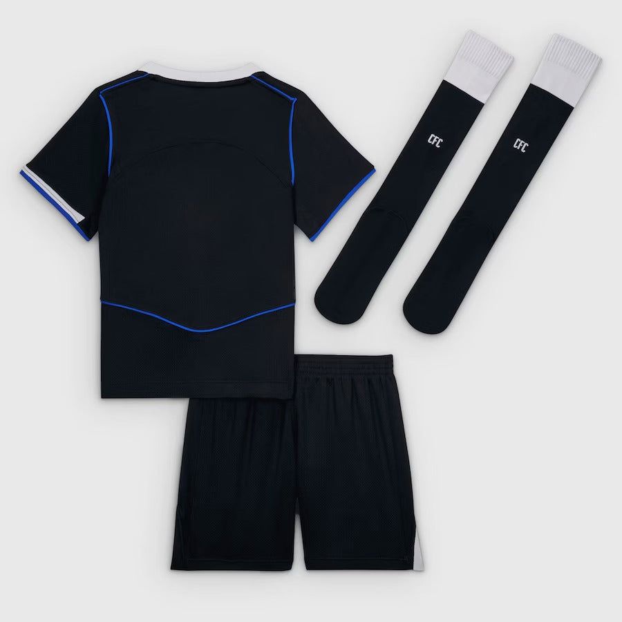 youth Chelsea FC third jersey 2025 2026 season with shorts and socks