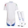 Italy Youth Away Jersey 2024 Blue Soccer Uniform