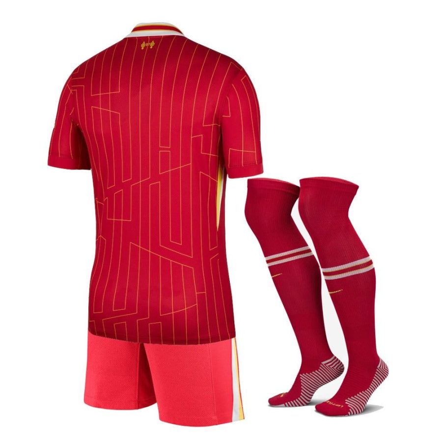 maillot-enfant-liverpool-domicile-saison-2024-2025-avec-short-et-chaussettes Liverpool youth home jersey season 2024 2025 with shorts and socks