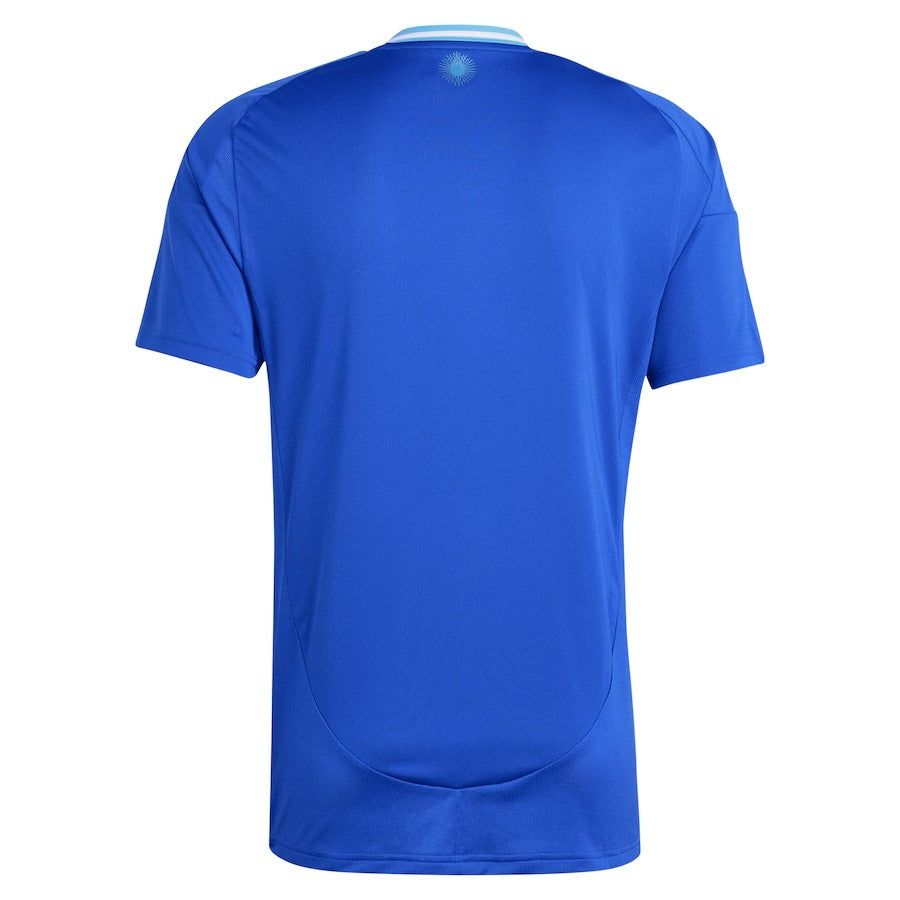 maillot-exterieur-argentine-saison-deux-mille-vingt-quatre-bleu-marine-et-blanc-tenue-de-football Argentina Away Jersey 2024 Season Navy Blue and White Soccer Kit