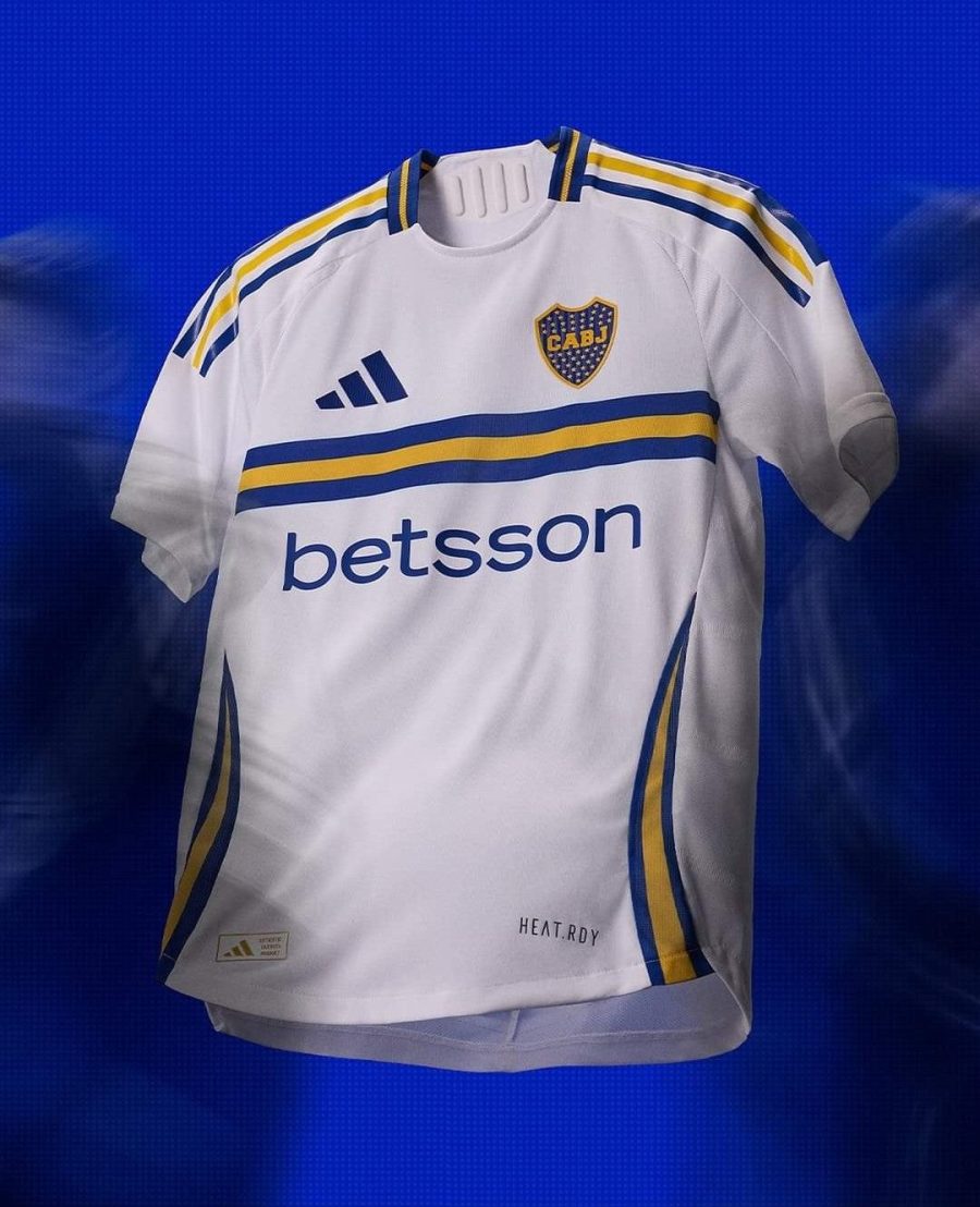 maillot-exterieur-boca-juniors-saison-2024-2025-bleu-et-jaune Boca Juniors away jersey 2024 2025 season blue and yellow