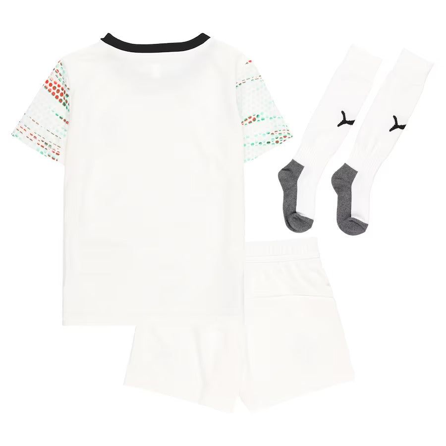 Youth away Portugal jersey 2025 soccer kit red and green
