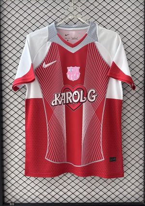 maillot-fc-barcelona-x-karol-g-rouge FC BARCELONA x KAROL G RED SOCCER JERSEY