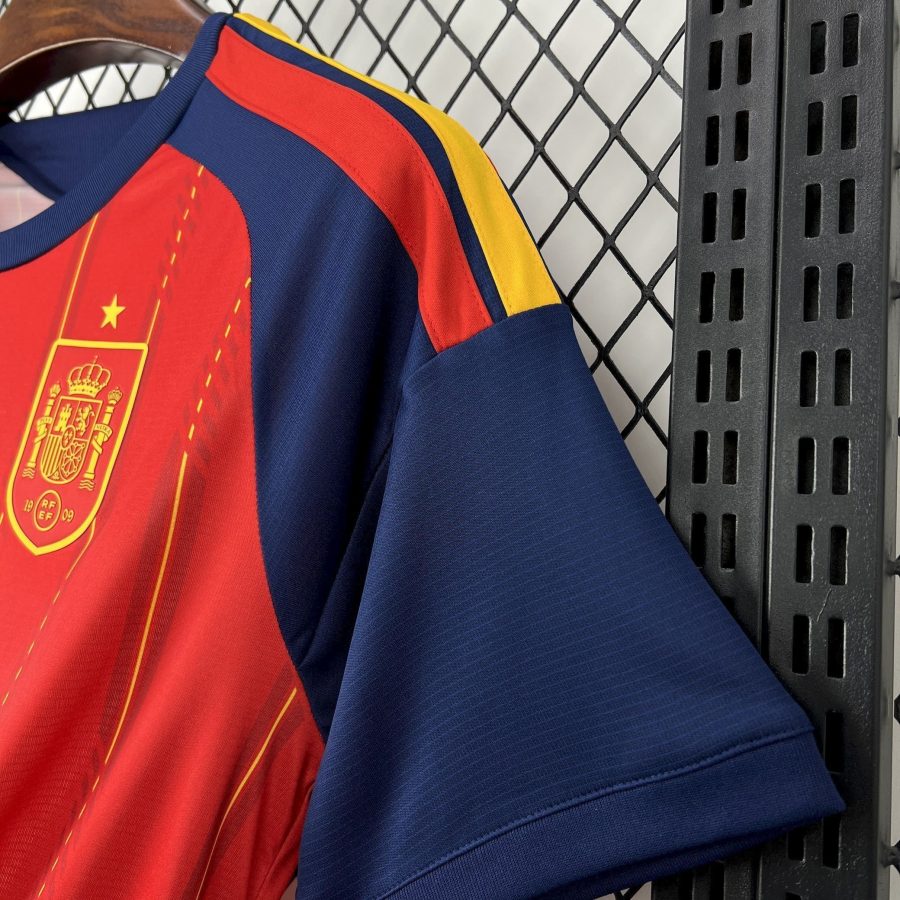 Official Spain Soccer Home Jersey with Crest and National Colors