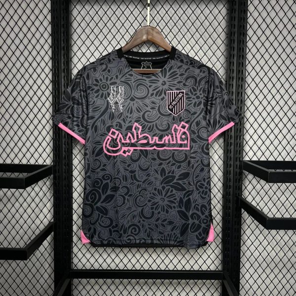 Palestine X Farrah Azam Black Soccer Jersey 2024-2025