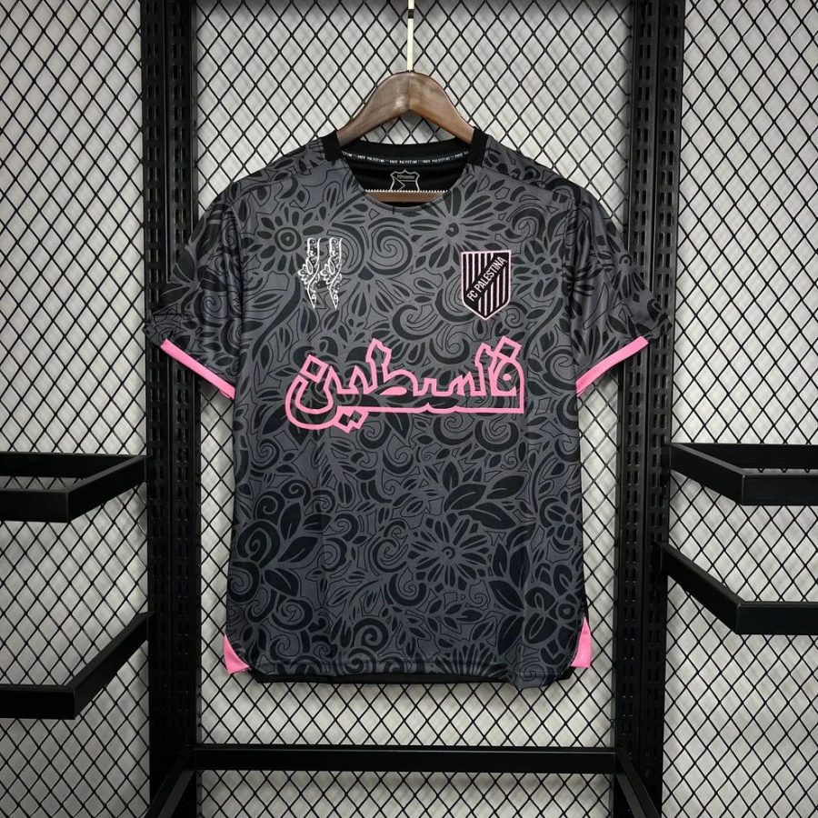 maillot-palestine-x-farrah-azam-noir-20242025 PALESTINE X FARRAH AZAM BLACK JERSEY 20242025
