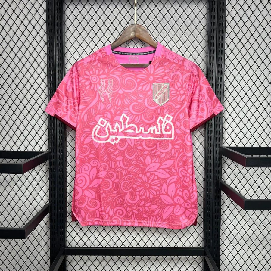maillot-palestine-x-farrah-azam-rose-20242025 PALESTINE X FARRAH AZAM PINK JERSEY 20242025