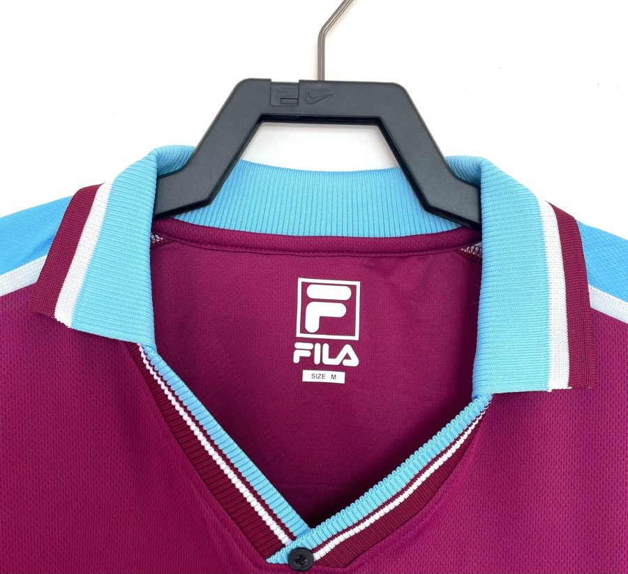 West Ham United retro jersey claret and blue