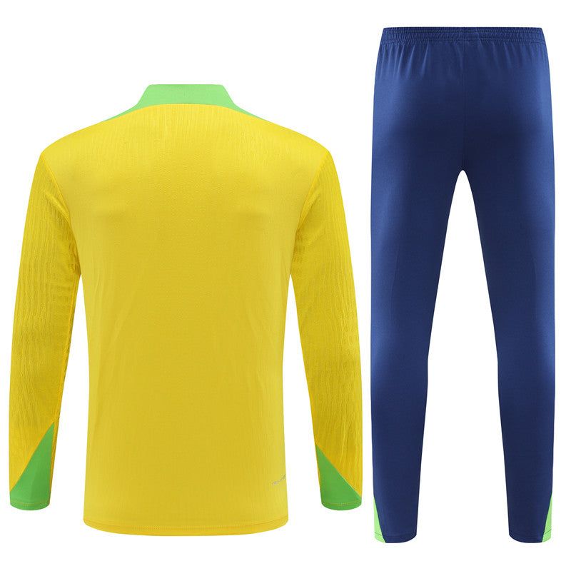 survetement-bresil-haut-et-bas-collection-football-saison-2024-2025 Brazil tracksuit top and bottom soccer collection 2024 2025 season