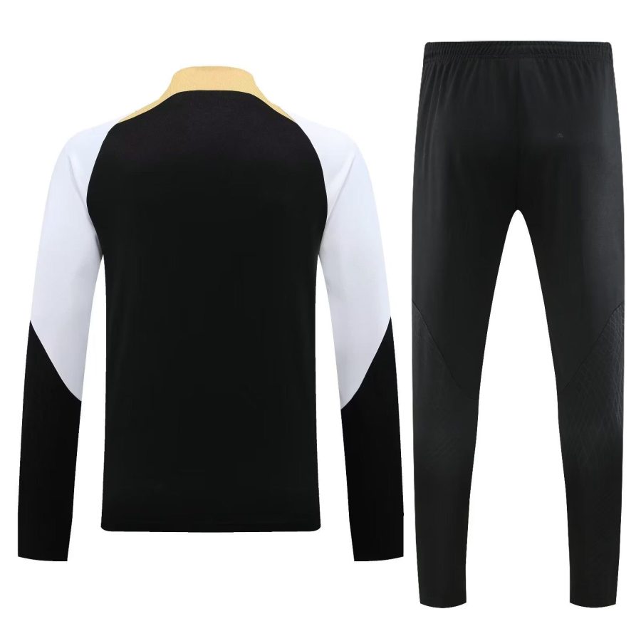 Chelsea black tracksuit set top and bottom season 2023 2024