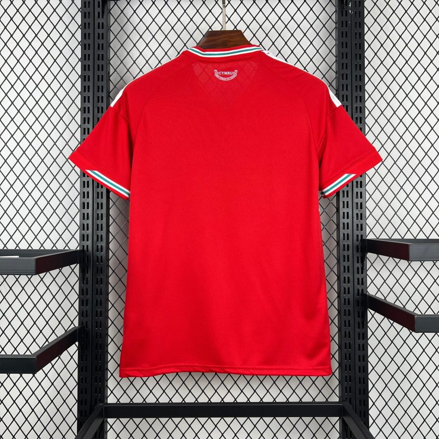 Welsh soccer kit home jersey 2026 red color