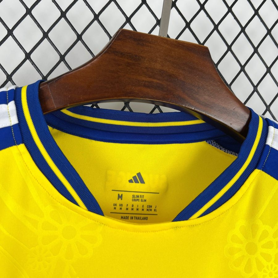 Swedish home soccer kit 2026 blue and yellow jersey