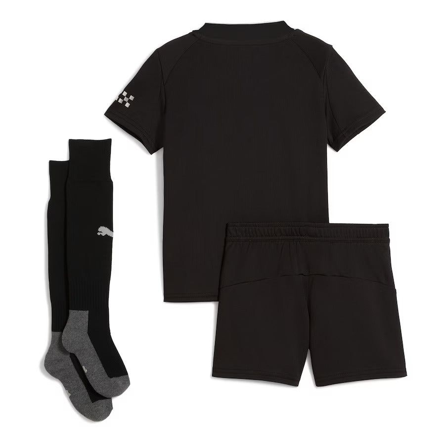 Youth outfit Manchester City away season 2025 2026 jersey and shorts