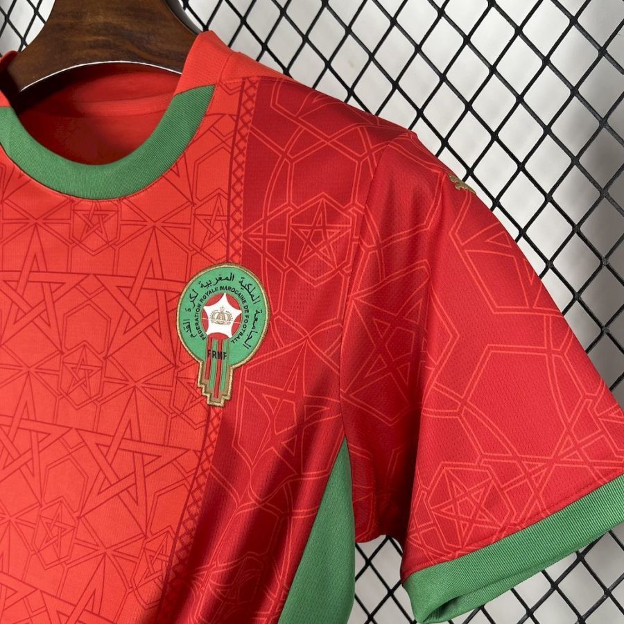 Official Morocco red and green kit for supporting the Atlas Lions