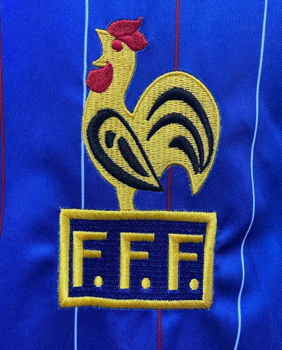 France home soccer jersey year 1982 classic style