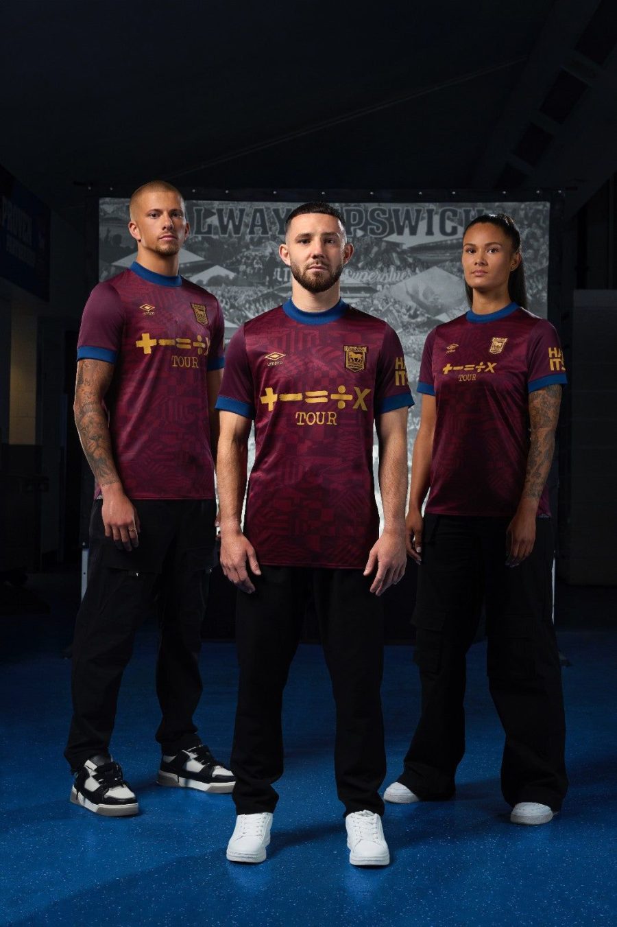 Official Ipswich Town away jersey blue white for fans
