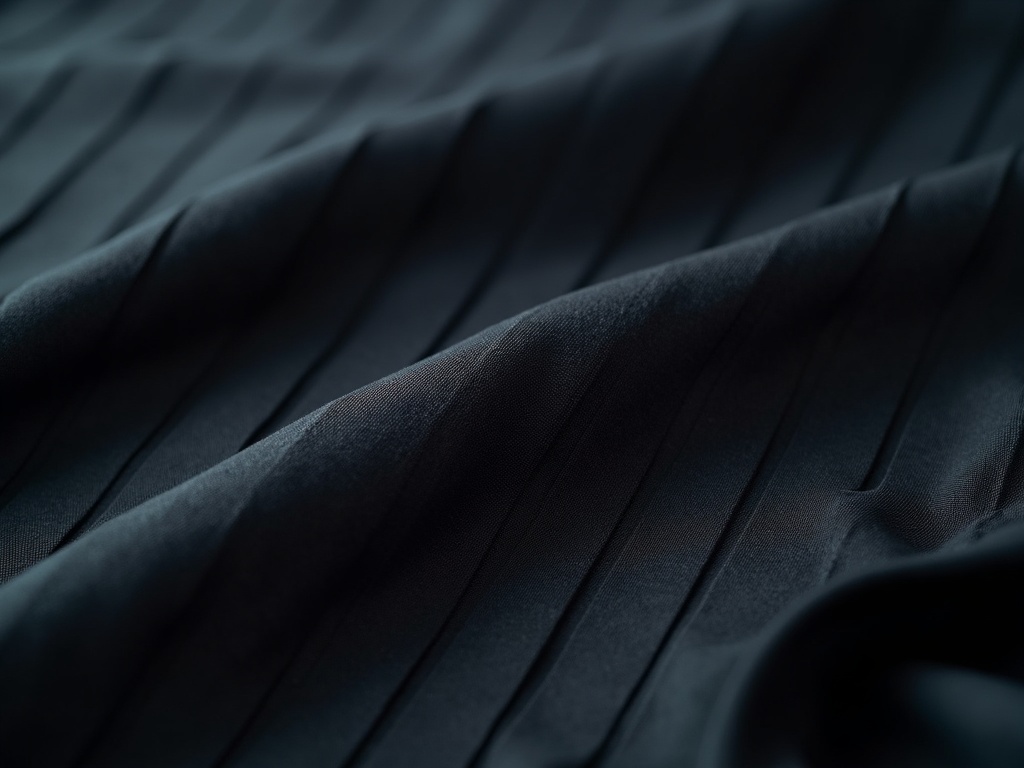 Close-up of soccer jersey fabric with vertical charcoal stripes