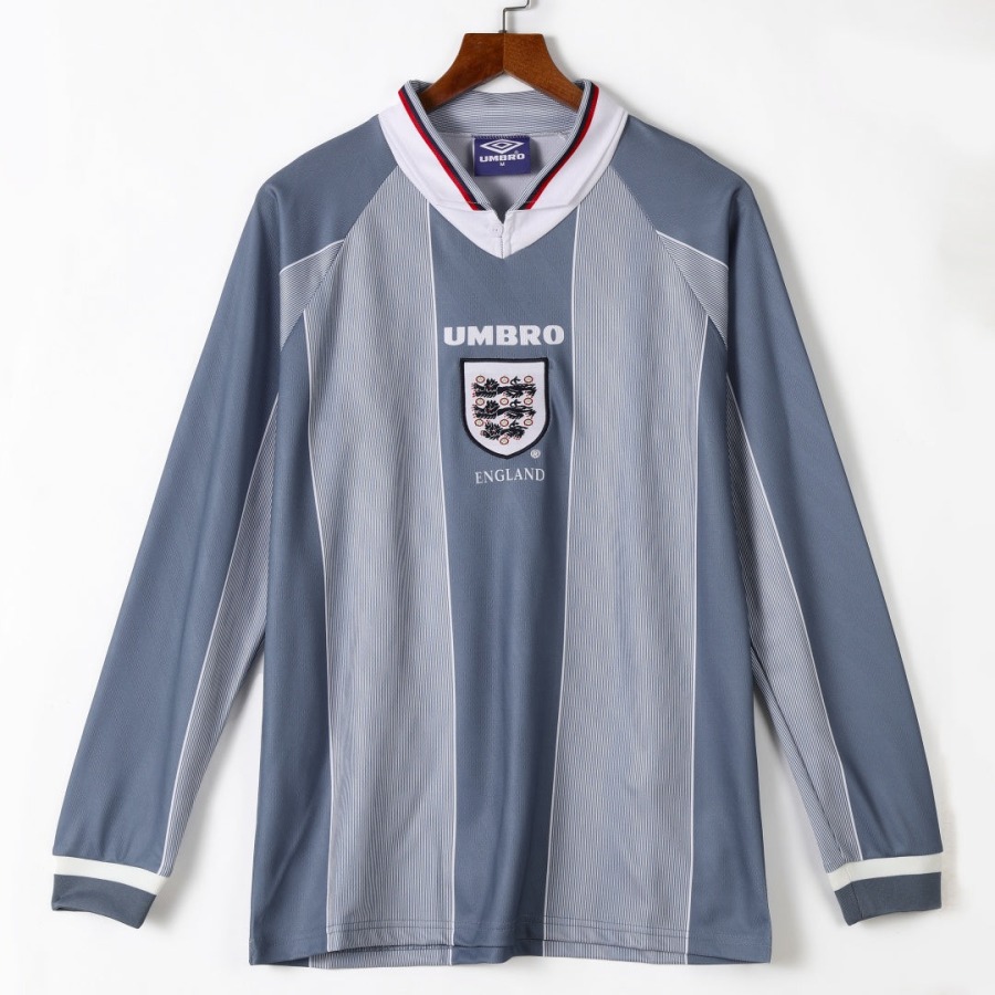 134893adaec501e2be45d43bfe878b6a.jpg England Away 1996 Retro Long Sleeve Jersey