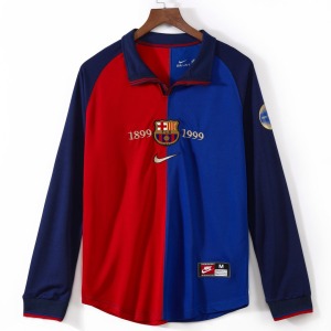 Barcelona Home 1999-2000 Retro Long Sleeve Jersey