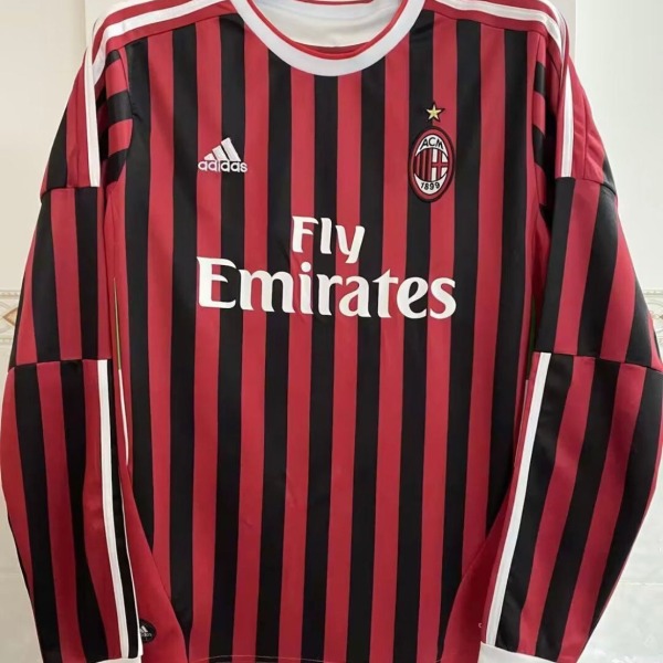AC Milan Home Long Sleeve Soccer Jersey 2011/12
