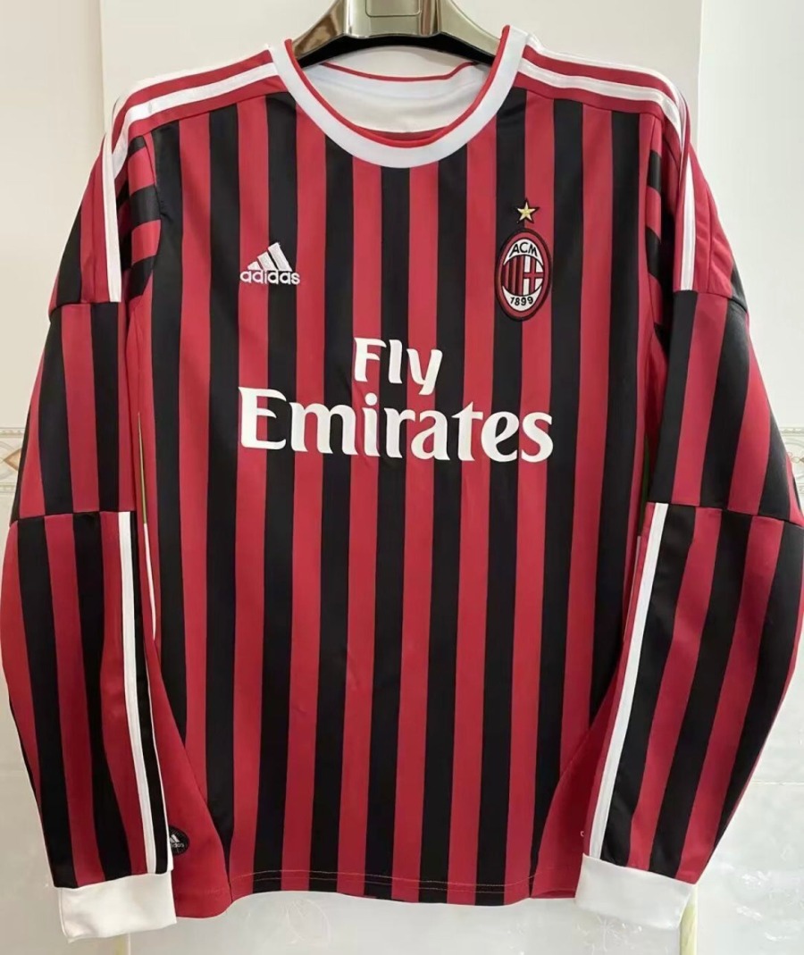 AC Milan Home Long Sleeve 2011/12 Jersey