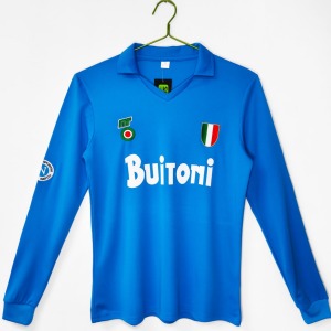 Napoli Home Soccer Jersey 1987-1988 Long Sleeves Retro