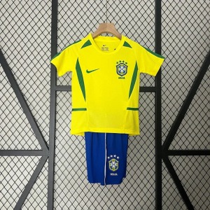 Brazil Retro 2002 Youth Soccer Jersey