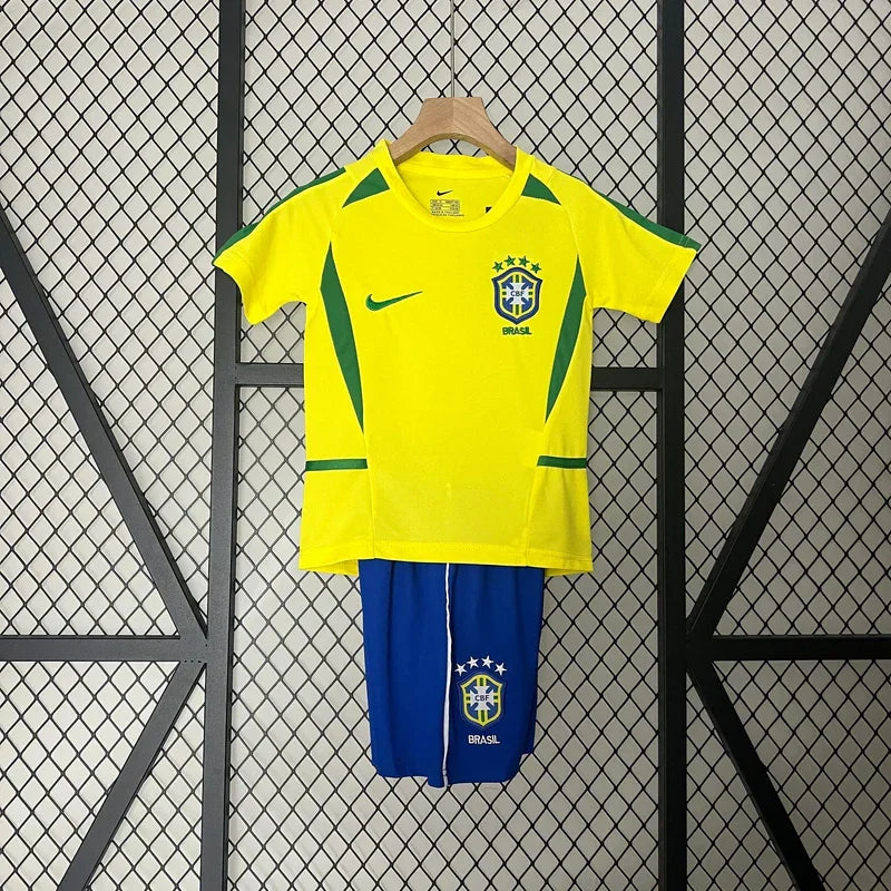 Brazil Retro 2002 Youth Soccer Jersey