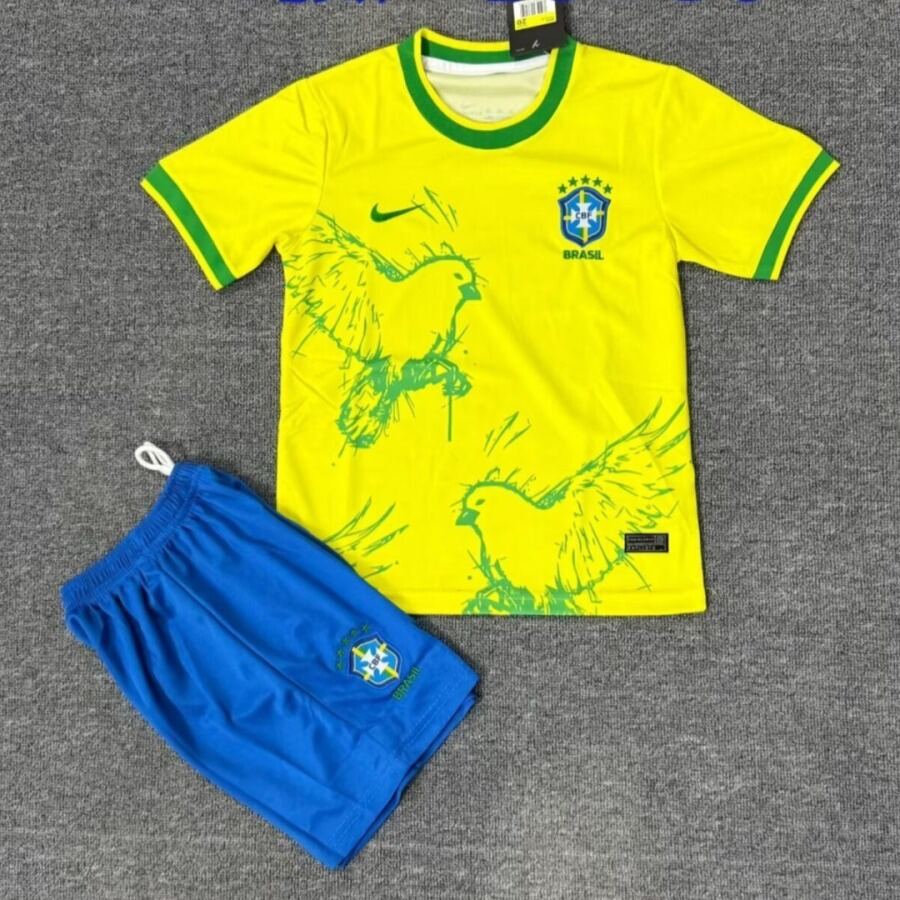 Brazil 25/26 Youth Bird Yellow Jersey