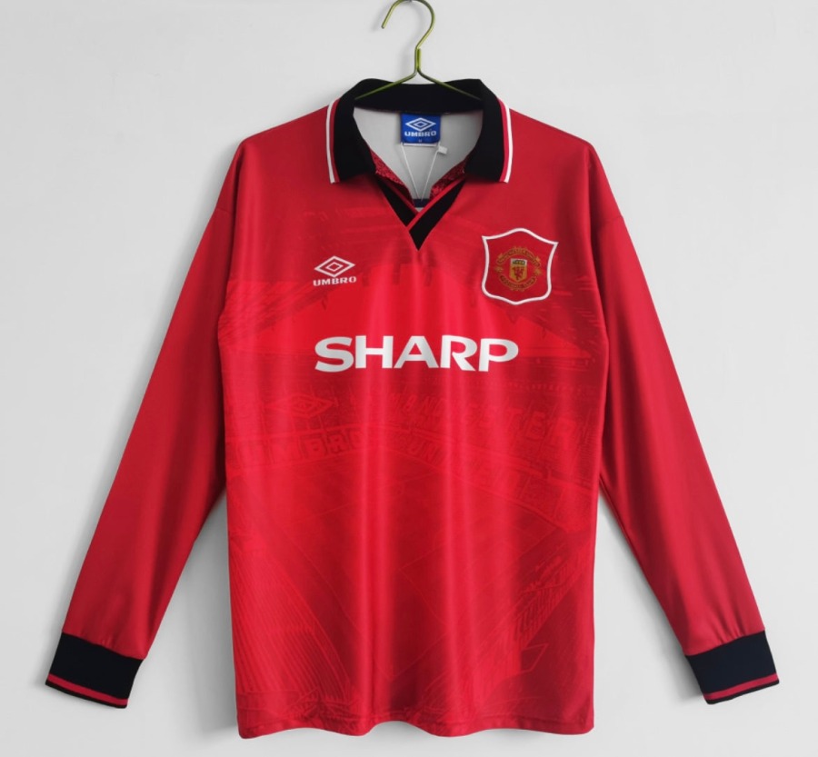 Manchester United 1994/95 Home Long Sleeve Soccer Jersey