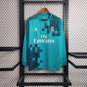 Real Madrid 2017-2018 Long Sleeve Retro Soccer Jersey