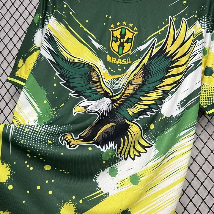 Brazil Concept Green Yellow Eagle 2024-25 Soccer Jersey