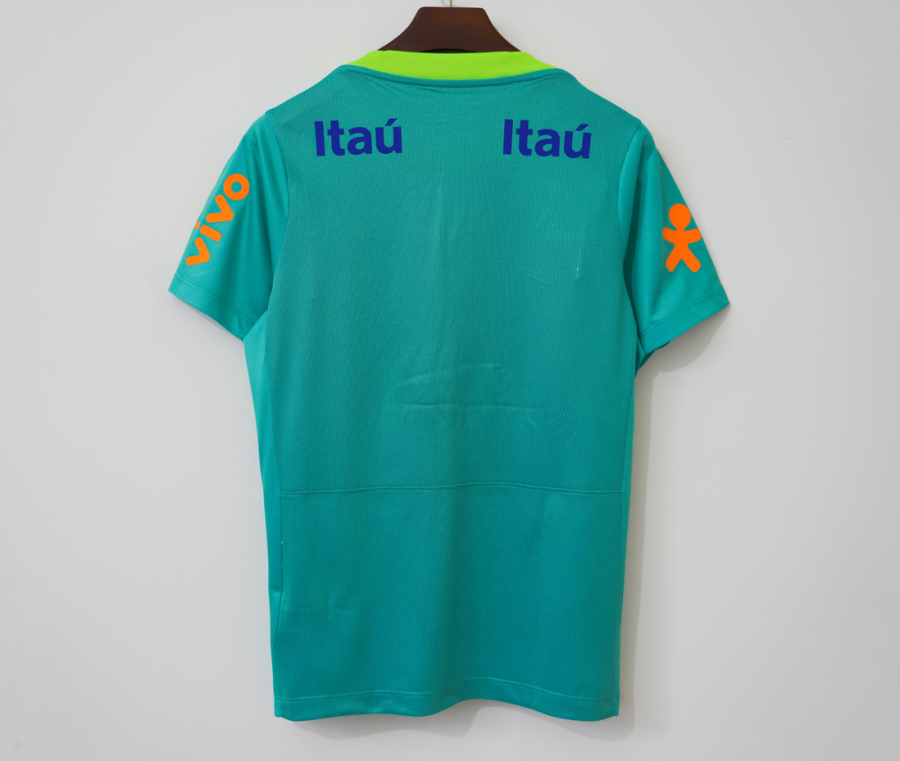 Brazil Training Soccer Jersey Green 2004 Retro