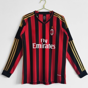 AC Milan Home Jersey 2013-2014 Long Sleeve Retro