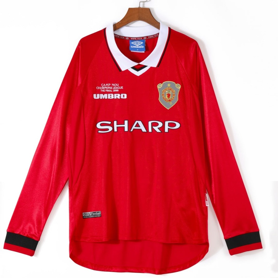 Manchester United Home Long Sleeve Soccer Jersey 1999-2000