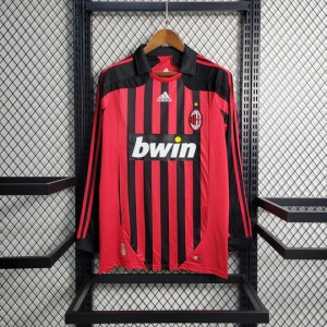 AC Milan Retro 2007-2008 Long Sleeve Soccer Jersey