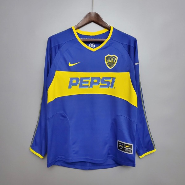 Boca Juniors Home 2003/04 Long Sleeve Soccer Jersey