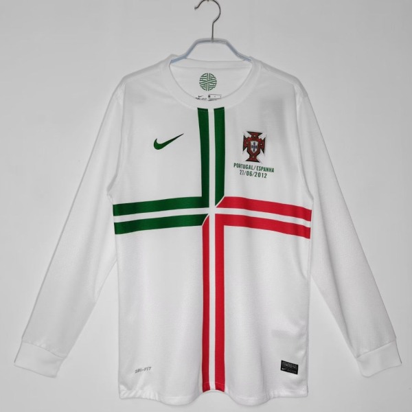 Portugal Away Soccer Jersey 2012 Long Sleeve