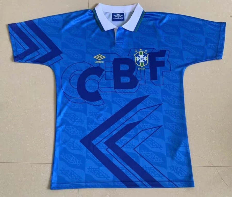 Brazil 1992 Away Soccer Jersey