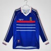 France Home Retro Soccer Jersey 1998 Long Sleeve