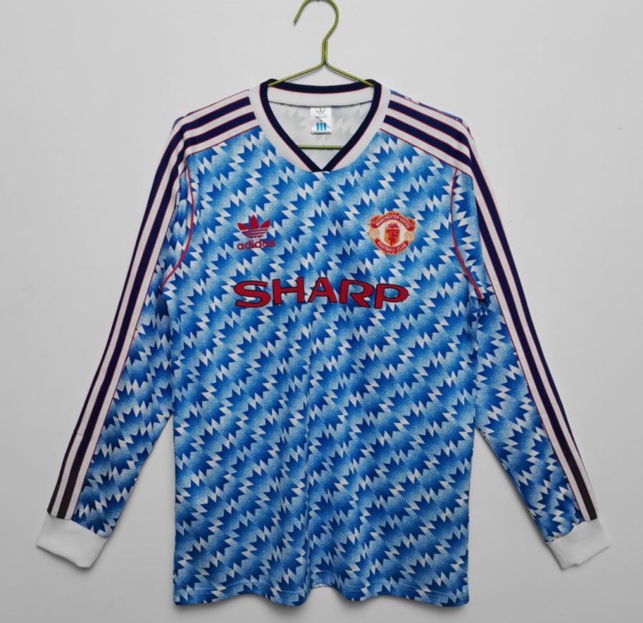 Manchester United 1991/92 Away Long Sleeve Jersey