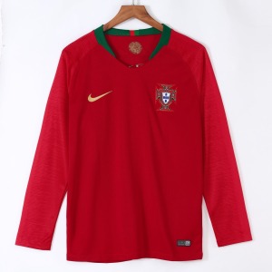 Portugal Home Long Sleeves Jersey 2018 Retro