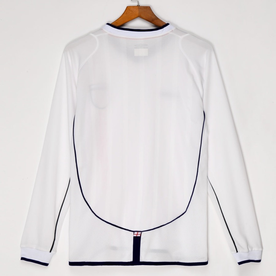 England Home Jersey 2002 Long Sleeve Retro