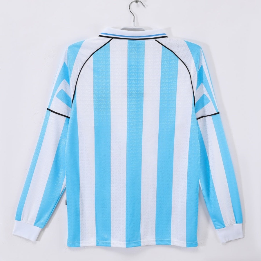 Argentina Home Jersey 1998 Retro Long Sleeves