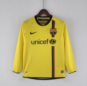 FC Barcelona 2008/09 Away Long Sleeve Soccer Jersey