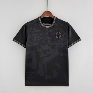 Brazil Full Black 2022 Soccer Jersey