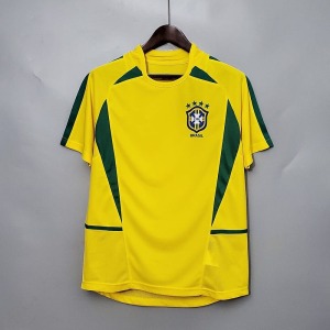 Brazil Home Retro 2002 Soccer Jersey