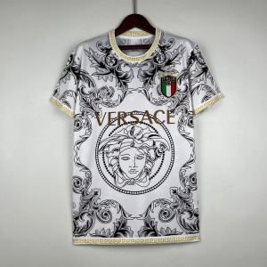 Italy Concept White Gold Soccer Jersey 2023 2024