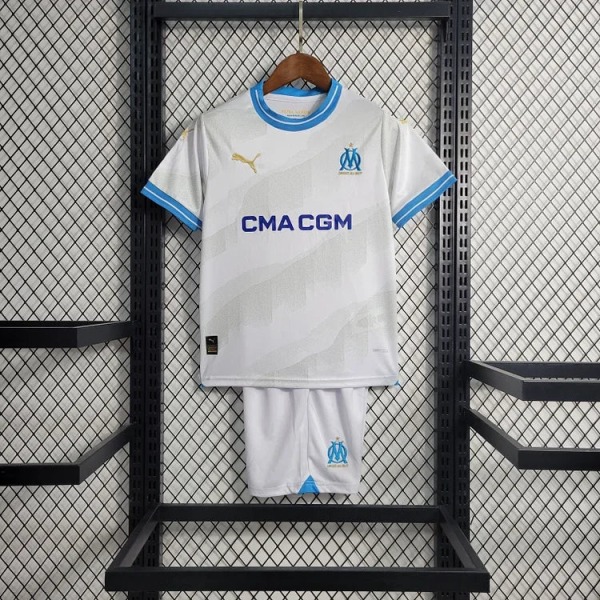 Olympique Marseille Youth Home Soccer Jersey