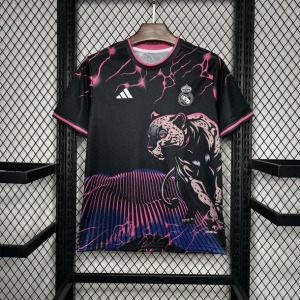 Real Madrid Black Pink Panther Soccer Jersey 2024/25